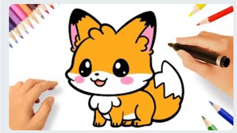 КАК НАРИСОВАТЬ МИЛУЮ ЛИСУ 🦊❤️ смотреть онлайн