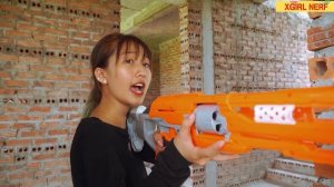 Xgirl Nerf Studio: Two Warriors SEAL X Girl Nerf Guns Criminal Alibaba Case Antique Gong