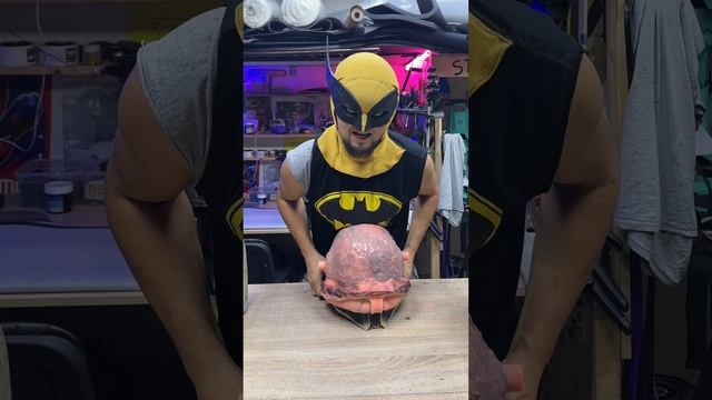 Deadpool? Wolverine and Mandalorian helmet diy! #shorts