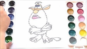 Booba cartoon coloring book for children Буба мультик раскраска для детей