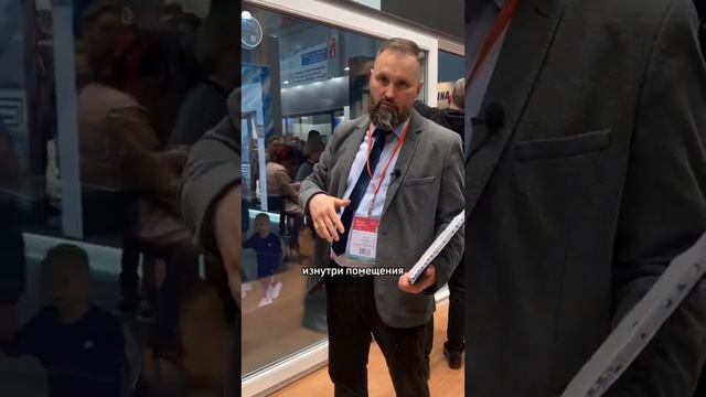 Раздвижная дверь REHAU INTELIO Slide выставка MosBuild 2023