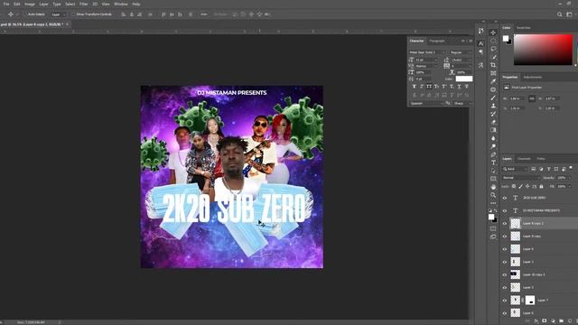 Quarantine Cover design photoshop tutorial 2020 | song cover Mafia Graphics