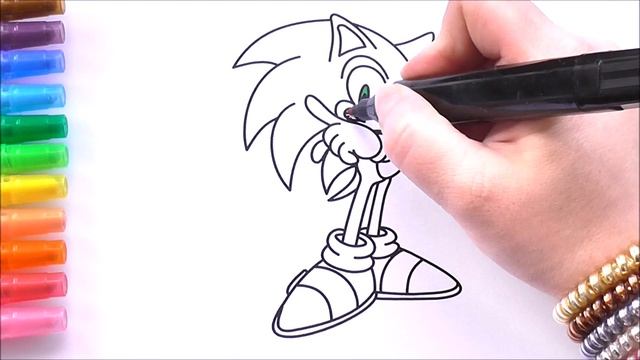 СОНИК Мультик Раскраска Для Детей Рисуем Раскраски Для Малышей Видео для детей смотреть онлайн