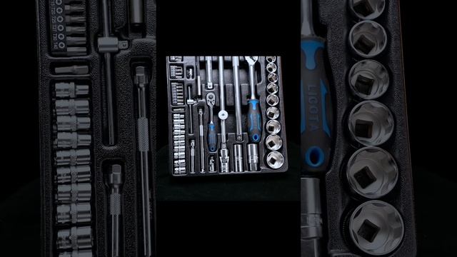 Набор торцевых головок Super Lock 1/4" и 1/2", 60 предметов, в ложементе, Licota ACK-382001 #shorts