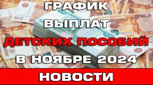 График выплат детских пособий в ноябре 2024