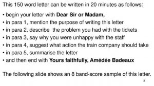 IELTS General 18 Test 3 Writing Task 1 | Formal letter | You bought train tickets in advance