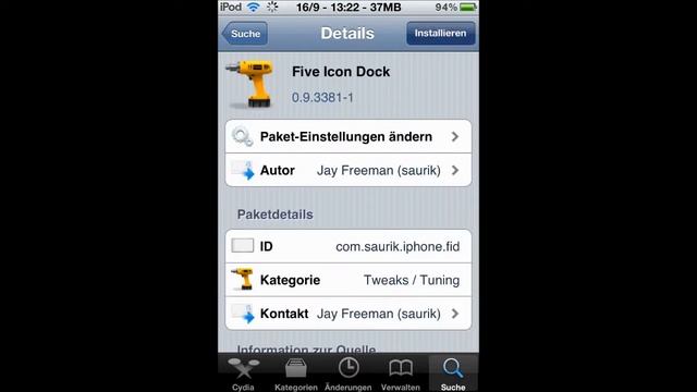 iPod/iPhone Jailbreak - 5 Icons nebeneinander im Dock смотреть онлайн