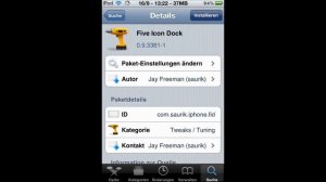 iPod/iPhone Jailbreak - 5 Icons nebeneinander im Dock