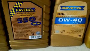 Сравнение Вязкости масел Ravenol
