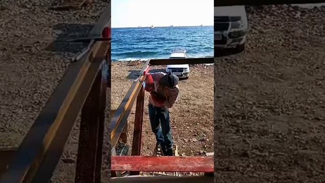 Сварка на берегу моря #сантимшва #сварщикивыезд #welder #сваркаэлектродом