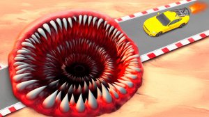 ПРОЕХАЛ УЖАСНУЮ ЯМУ ПОЖИРАТЕЛЬ на ЧИТЕРСКИХ МАШИНАХ в ГТА 5 МОДЫ - ЭКСПЕРИМЕНТЫ в GTA 5 MODS