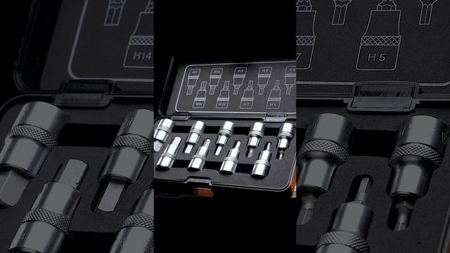 Набор головок 1/2" с шестигранными вставками, Licota TBS-12185A, 4-17 мм, 9 предметов #shorts