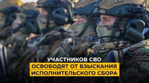 Участников СВО освободят от взыскания исполнительского сбора