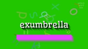 EXUMBRELLA - HOW TO SAY EXUMBRELLA? #exumbrella