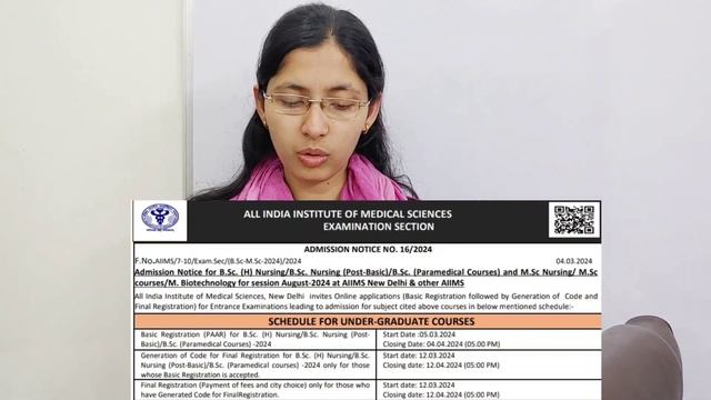 AIIMS BSc Nursing Admission Open | Registration Starts | Important Dates | Last Date Entrance Date?