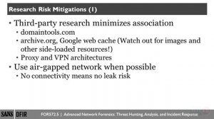 6.3 Investigation OPSEC and Threat Intel