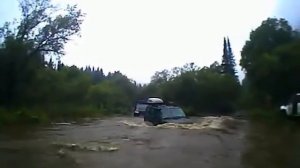 Брод через р.Куюм. Дорога на Каракольские озера. Горный Алтай. УАЗ Патриот