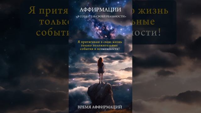 Я СОЗДАТЕЛЬ СВОЕЙ РЕАЛЬНОСТИ #аффирмациинакаждыйдень