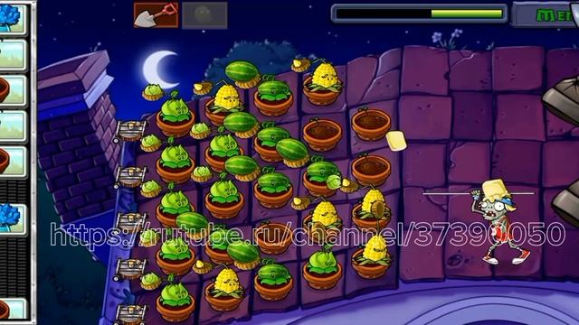 Pvz ROOF lvl 10-Пвз Крыша,уровень 10, прохождение конец 1 Пвз