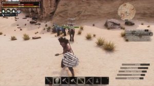 Conan Exiles. Кооператив. Стадия нубы. Оглушаем рабов.