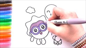 Малышарики Мультик Раскраска Видео для Детей Ёжик Раскраски для Малышей Рисуем Раскраски