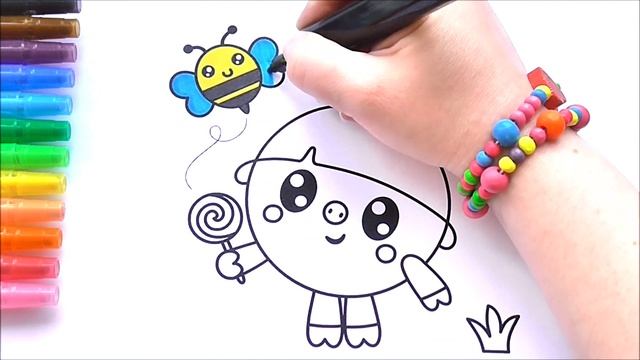 Малышарики Мультик Раскраска для Детей Нюшенька Раскраски для Малышей Рисуем Раскраски смотреть онлайн