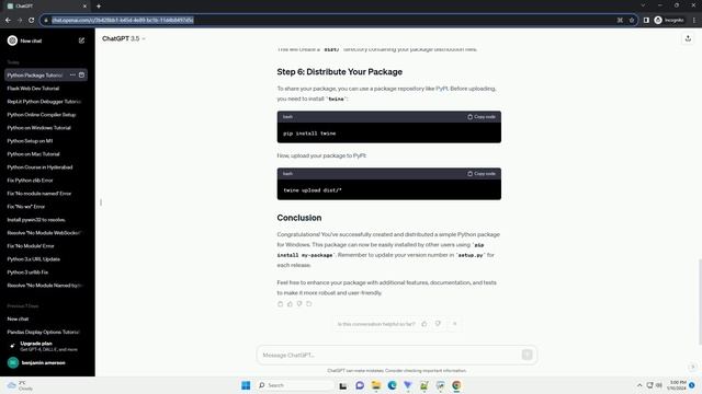 python package for windows