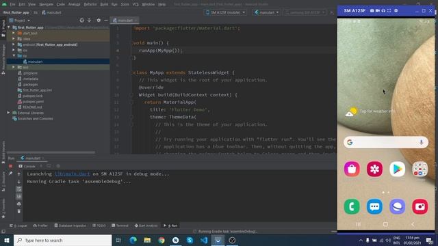 Cerate And Run First Flutter App/project In Android Studio | Your First Flutter App