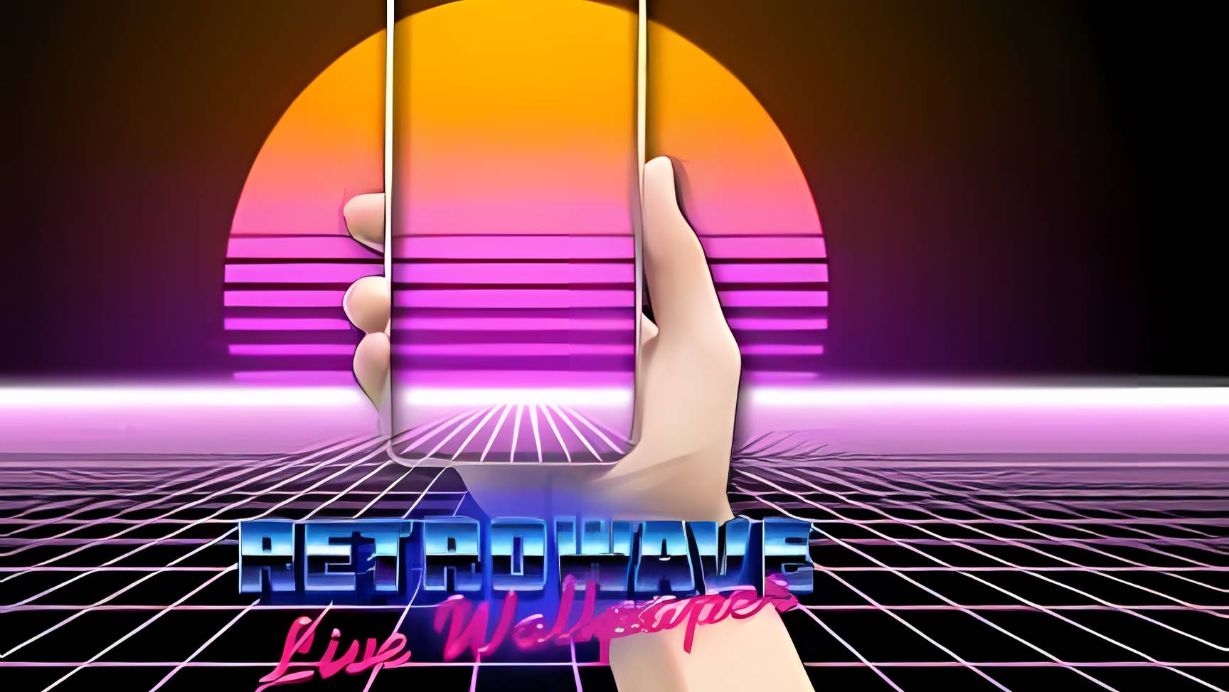 Retrowave LWP  #живые обои для Андроид # 🅰🅽🅳🆁🅾🅸🅳🅿🅻🆄🆂👹