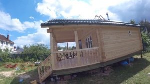 Обзор строительства бани из бруса с террасой в Раменском районе