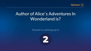 Author of Alice's Adventures In Wonderland is?   Books and Authors Quiz