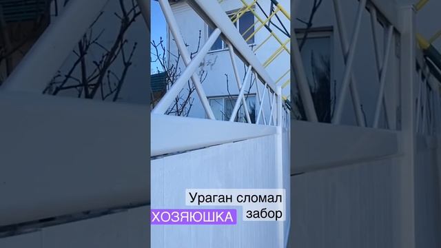 ЧП! Упали леса на новый забор. #shorts #хозяюшка #shortvideo