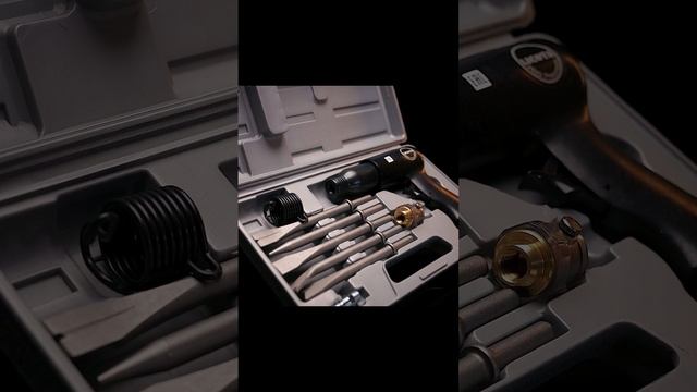 Пневматический молоток в кейсе Licota PAH-20002RK, круглый хвостовик, 5 зубил, 7,2 Дж #shorts