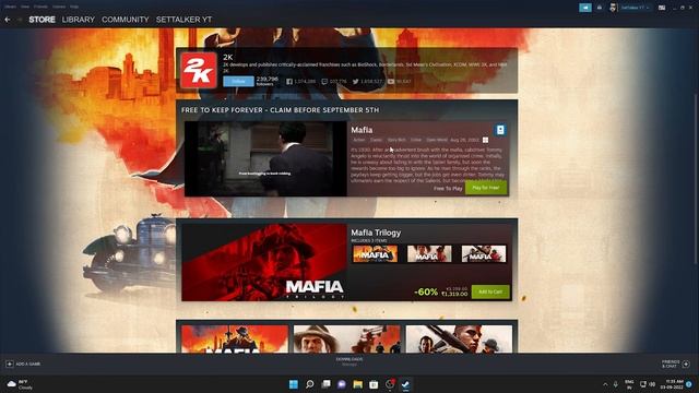How to get MAFIA game from steam for free