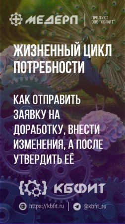 КБФИТ: МЕДЕРП. ЖЦП:  Как отправить заявку на доработку, внести изменения, а после утвердить её