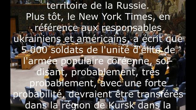 Le Conseil de sécurité de l'ONU discutera de l'envoi de Nord-Coréens en Russie.