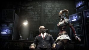 Batman Arkham Asylum Remastered - Harley Quinn Holds Quincy Sharp Hostage