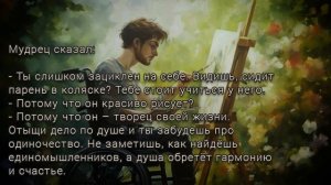 Мудрая притча о жизни "Одинокий человек"