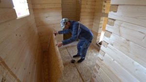 Строительство бани 5х7 c запилом в чашу