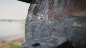 Удаление ржавчины на пантонах при помощи лазерной очистки LightCLEAN  от ОКБ БУЛАТ.