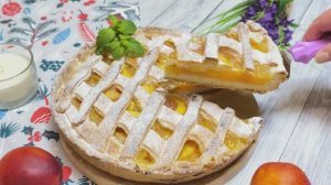 ПИРОГ С НЕКТАРИНАМИ ✨ Яркий Вкусный Сочный - ПЕСОЧНЫЙ ПИРОГ С ФРУКТАМИ