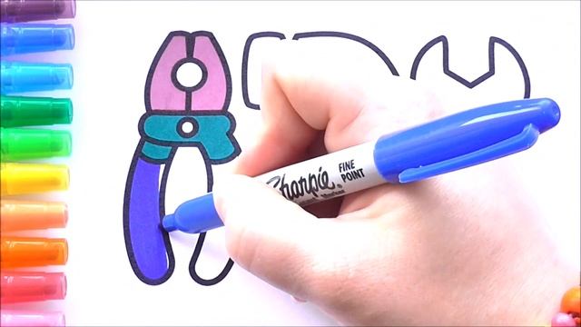 Набор Иструментов Раскраска Рисуем Раскраски для Детей // Set Tools Coloring Book Draw Coloring смотреть онлайн