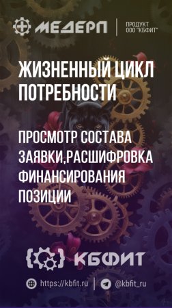 КБФИТ: МЕДЕРП. ЖЦП: Просмотр состава заявки, расшифровка финансирования  позиции