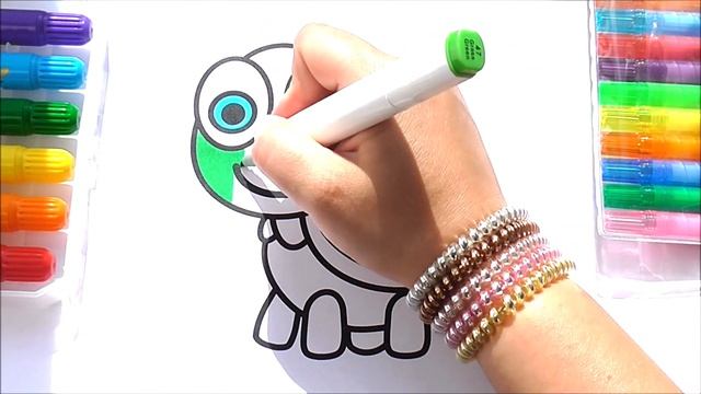 Раскраска Для Детей Черепашка Как Рисовать Черепашку Рисуем Раскраски смотреть онлайн