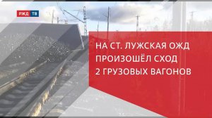 На станции Лужская ОЖД сошли 2 грузовых вагона