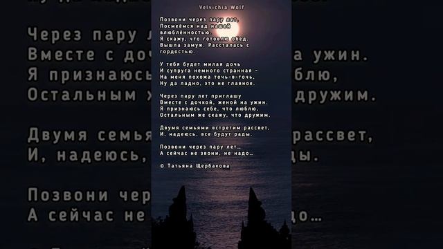 Позвони через пару лет... #стихи #поэзия #shorts