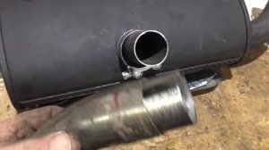 Stels Ермак выводим выхлоп.