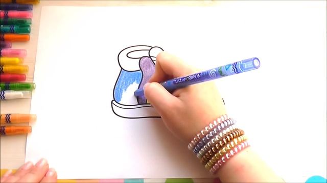 Раскраска Обувь для Девочки Рисуем Раскраски Shoes for Girls смотреть онлайн