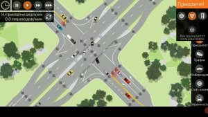 Intersection controller, режим симуляция