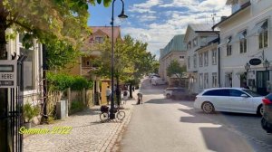 Vaxholm  Sweden Summer Walk 4K HDR  Walking Tour 2022